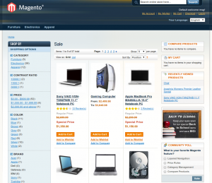 Magento store sale only area